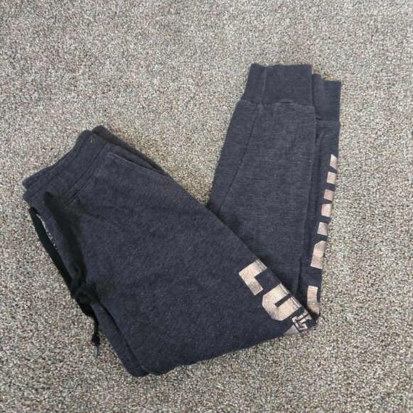 Women's Victoria's Secret Pink Y2K 2000s Gold Love Sweatpants Extra Small - Picture 1 of 6
